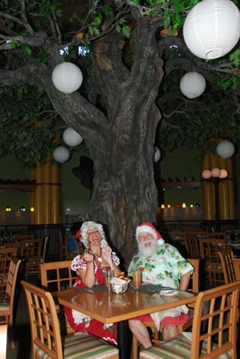 Santa and Mrs. Claus Sharing a Laugh at Garden Grove