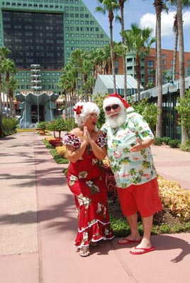 Santa and Mrs. Claus on the Causeway